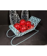 wire mesh Christmas Sleigh/Vintage MCM Christmas decoration - $42.56