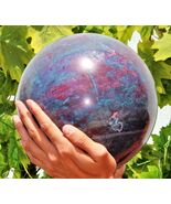 XL 230MM Blue Ruby Kyanite Crystal Healing Display Metaphysical Stone Sphere - $2,199.14