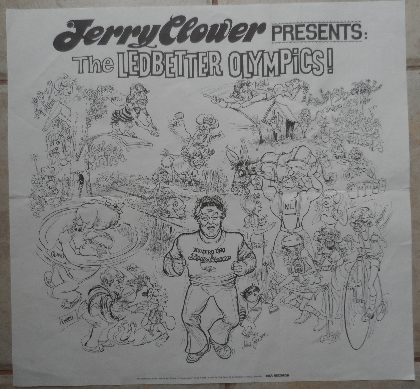 Jerry Clower Poster Country Comedian Texas Fort Worth Mouth Of Mississip... - $25.00