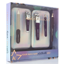 Manicure Kit w/ Holographic travel case - Silver Chrome Holographic - £15.76 GBP