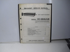 Sharp VC-58U/ub    Original Service Manual - $1.97