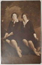 Early RPPC Real Photo Two Young Ladies Riga Latvia, Writing on back 1929... - £6.98 GBP