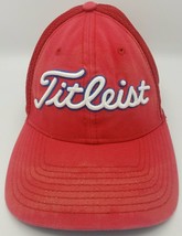 Titleist Golf FJ Pro V1 Men&#39;s Fitted Hat Cap Red Size M/ Large New Era - £10.72 GBP