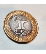 Hilton Reno Limited Edition Ten Dollar .999 Pure Silver Strike Gaming Token 279T - £13.81 GBP