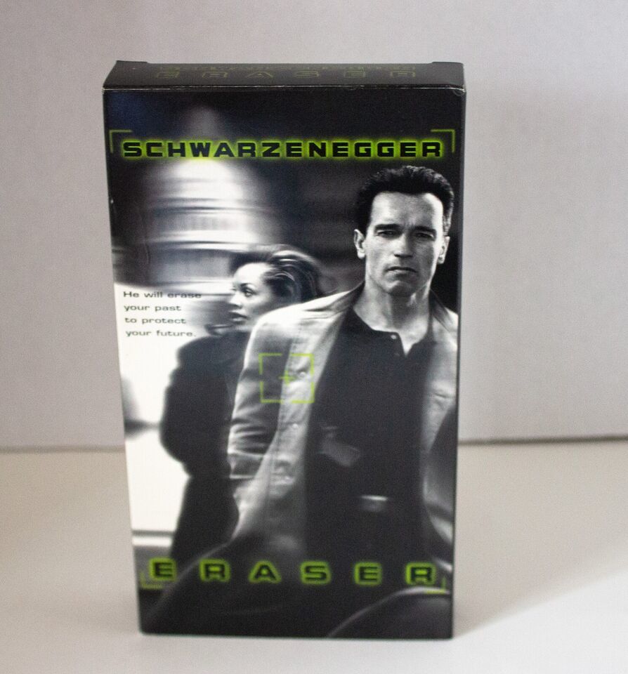 Eraser Arnold Schwarzenegger James Caan VHS Warner Bros. Action 1996 R - £5.24 GBP