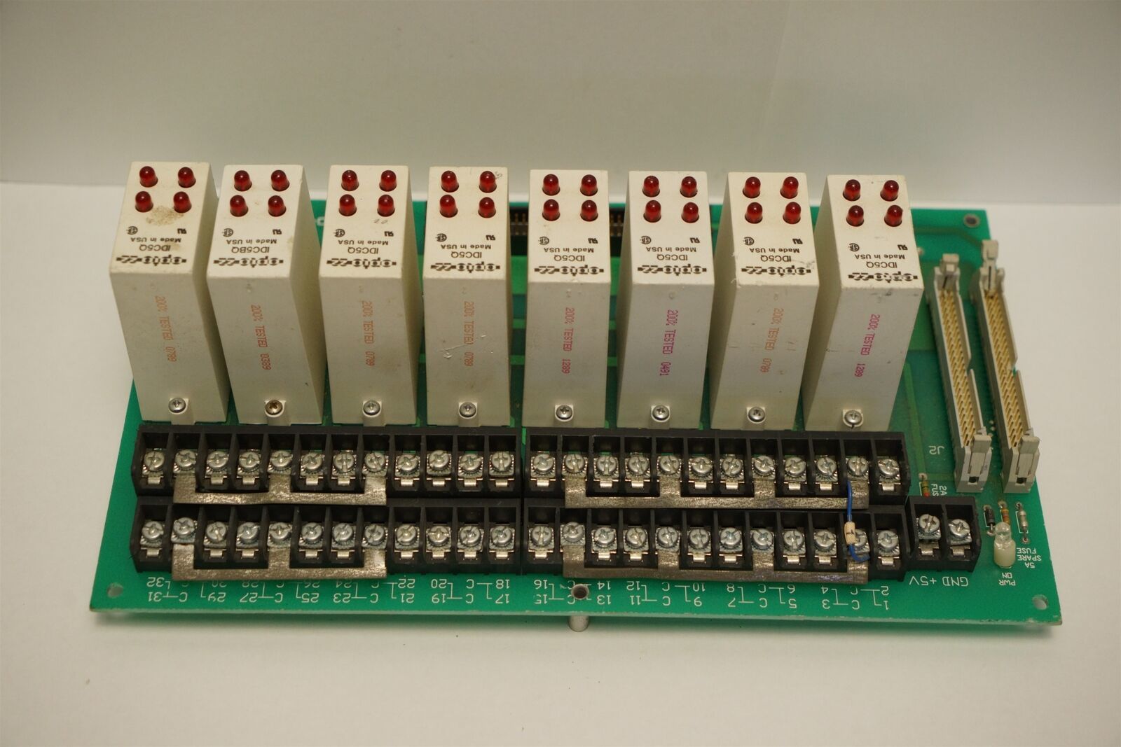 Opto 22 PB32HQ Board + Eight(x8) IDC5Q I/O Modules - $34.27