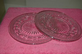 Lot of 6  8 Inch Clear Pressed Sandwich Glass Plate Vintage - £31.41 GBP