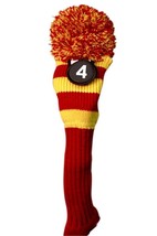 NEW RED YELLOW KNIT hybrid headcover # 4 Rescue UTILITY golf club Head c... - $14.51