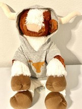 University of Texas Mascot Bevo Build A Bear Retired 15&quot; Plush With UT Hoodie - £36.80 GBP