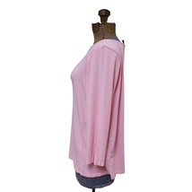 J.Jill Wearever Collection Shirt Womens Medium Cropped Sleeve Pink Wide ... - £17.80 GBP