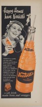 1954 Print Ad Nesbitt&#39;s Orange Soda in Bottles Teenager Talks on Telephone - $18.88