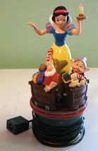 Mr. Christmas Walt Disney Snow White &amp; The Seven Dwarfs Twirling Table Figurine - £28.73 GBP
