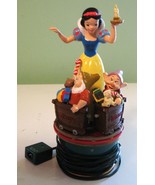 Mr. Christmas Walt Disney Snow White &amp; The Seven Dwarfs Twirling Table F... - £28.26 GBP