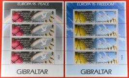 ZAYIX 1995 Gibraltar 677a-679a MNH Mini-sheets Europa CEPT Bird 072122SL01M - £17.38 GBP