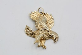 Authenticity Guarantee 
Fine 14K Yellow Gold Falcon Eagle Bird Animal Shape P... - £493.17 GBP