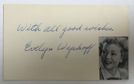Evelyn Wyckoff (d. 2016) Signed Autographed Vintage 3x5 Index Card - £15.67 GBP