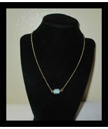 Vintage Turquoise Choker Necklace 14&quot; with 3&quot; Extender N022 - $244.42 MXN