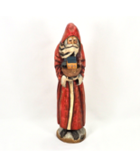 Folk Art Santa Claus with Noah’s Art Signed A Costanza 10” High Christma... - £29.95 GBP