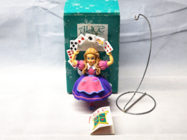 Department 56 Alice in Wonderland ALICE WITH CARD Ornament #7581-7 + Box &amp; Stand - £24.75 GBP