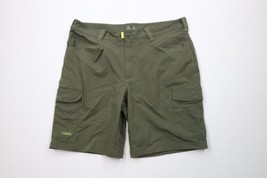 Cabelas XPG Mens 38 Spell Out Stretch Outdoor Hiking Trail Cargo Shorts Green - $39.55