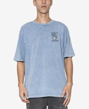 Zeegeewhy Men&#39;s Cotton Drop-Shoulder Graphic Blue Acid Wash T-Shirt vint... - £7.85 GBP+