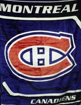 MONTREAL CANADIENS HOCKEY GAME NHL TWIN SIZE 60"x80" SOFT PLUSH THROW BLANKET