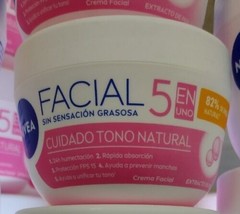 Nivea Facial 5 Cuidado Tono Natural Crema / Clarifying Cream Spf 15 - 200ml - $17.31