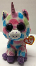 Ty WISHFUL 6&quot; Beanie Boo Unicorn Plush Figure - $14.85