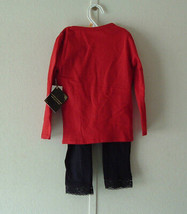 Southpole little girl top and pants outfit NWT red punky top  black pants  - $19.75