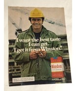 Vintage Winston Cigarettes 1978 Print Ad pa4 Construction Worker - $6.92