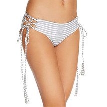 Ellejay Paige Side Tie Bikini Bottom Striped, XS - £28.56 GBP