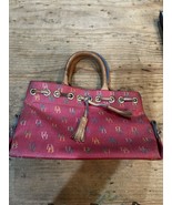 Y2K Dooney and Bourke Pink Logo Tiny Tassel Tote / Purse - $39.99