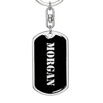 Morgan v3 - Luxury Dog Tag Keychain Personalized Name - £23.88 GBP