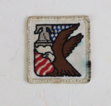 Vintage Patriotic Eagle With Liberty Bell &amp; Flag 2.25&quot; Patch - £3.05 GBP
