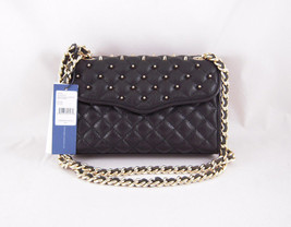 Rebecca Minkoff Mini Quilted Affair with Studs in Black  with Gold Hardw... - $191.57
