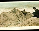 Vintage UDB Souvenir Postcard 5371 The Sand Man Sand Art Atlantic City N... - $14.84