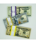 50 Pcs Mix 3 Type Prop Money-Double Sided Full Print Fake Dollar $100,$20,$10 - $14.99