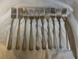 10 American Silver Co. Silverplate Camelot Grille Forks - £21.28 GBP