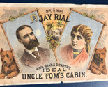 Uncle Tom’s Cabin Mr Mrs Jay Rial Quack Medicine Victorian Trade Card VTC 7 - $6.92