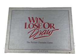 Win Lose or Draw Party Edition Board Game Vintage 1988 Milton Bradley Complete - £9.76 GBP