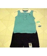 Toddler Girls Nautical Summer Outfit 24 Mo Blue Sleeveless Top Shorts New - £7.07 GBP