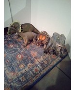 Toys R Us Rubber Dinosaurs Brachiosaurus, 2,triceratops,velociraptors - $34.64