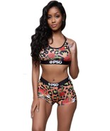 PSD Women&#39;s Cheetah Trip Sports Bra, Multi, XS - $15.88