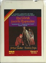 8-Track Tape - Arthur Fiedler Boston Pops &quot;World&#39;s Favorite Rhapsodies&quot; ... - £2.31 GBP