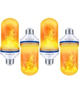 CPPSLEE LED Flame Light Bulbs, 4 Modes Fire Light Bulbs, E26 Base Flame ... - £21.17 GBP