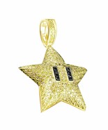 1.25Ct Round Cut Simulated Diamond Mario Star Pendant 14K Yellow Gold Pl... - €113,71 EUR