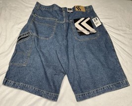 VTG NWT Deadstock Karl Kani Baggy Hip Hop Carpenter Denim Shorts-36x13 - £67.31 GBP