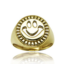 Smile Emoji Ring 14K Yellow Gold - £349.09 GBP