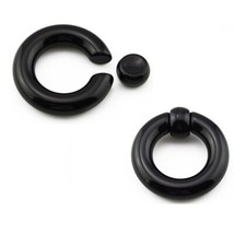 1Pair Acrylic BCR Big Large Size Giant Captive Bead Ring Ear Tunnel Plug Expande - $13.14