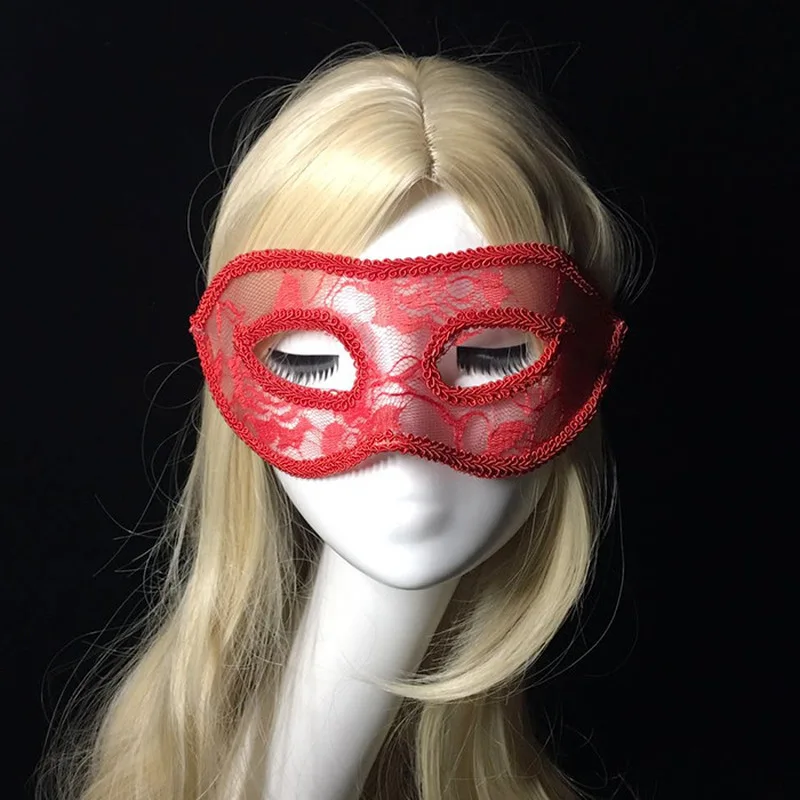 Xy lace eye mask party masks for masquerade halloween venetian costumes red black white thumb200